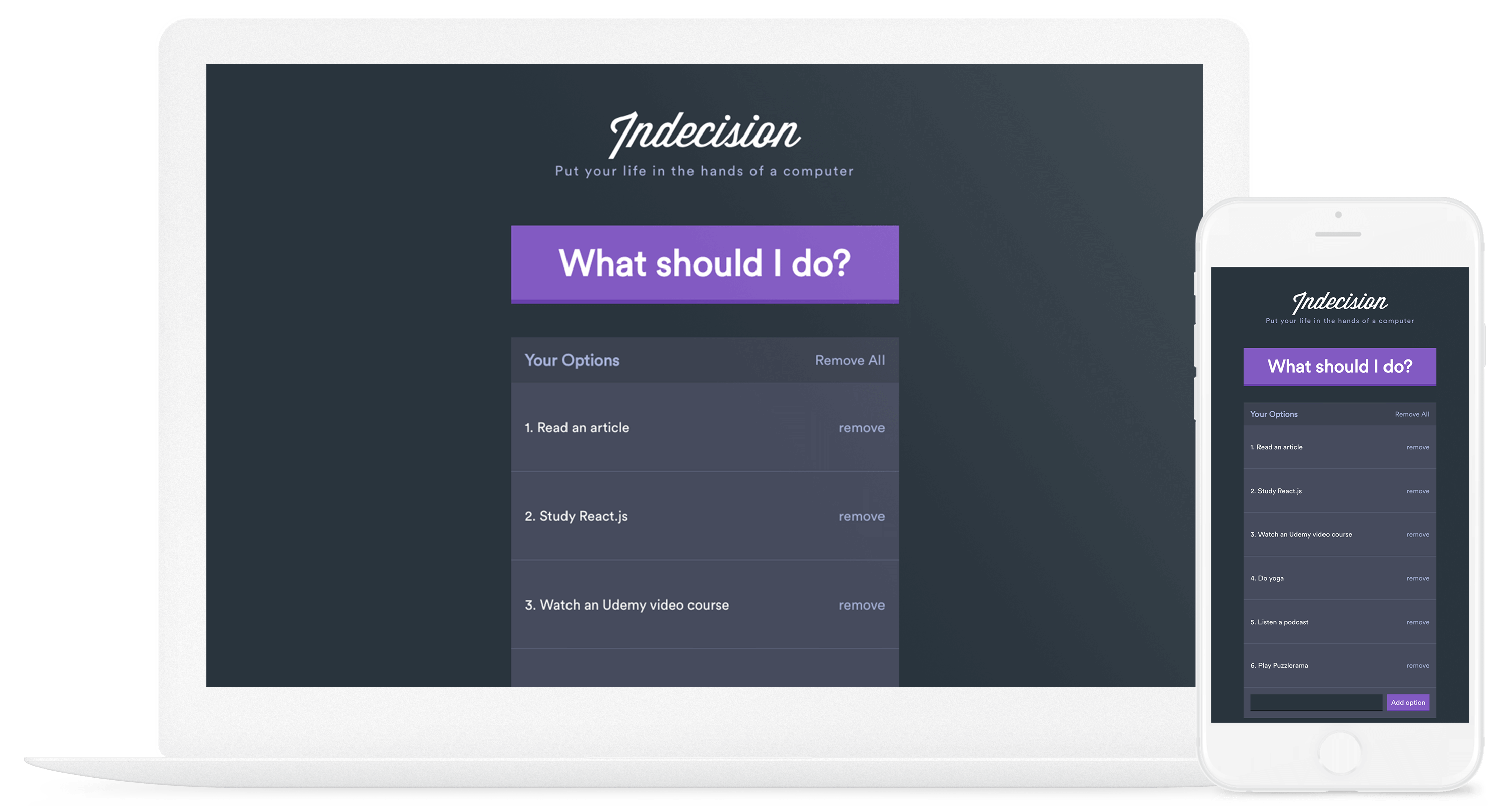 Indecision website